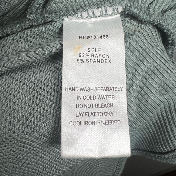 Vici Collection Sage Green Surplice V Neck Twist Front Faux Wrap Knit Top Size S - Picture 6 of 6